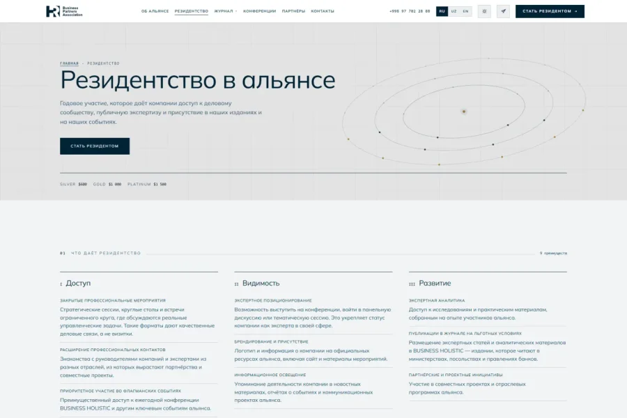 HRBPA — из одного сайта сделали два: деловому альянсу свой, на трёх языках — hrbpa-rezidentstvo